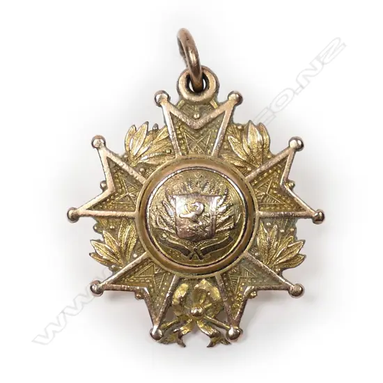 Anton Teutenberg Auckland Grammar School 9ct gold running medal 1906,